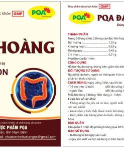 PQA Đại Hoàng hỗ trợ nhuận tràng, thông tiện, giảm táo bón 4 Hướng dẫn sử dụng PQA Đại Hoàng