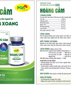 Toa hướng dẫn sử dụng PQA Hoàng Cầm viên nang